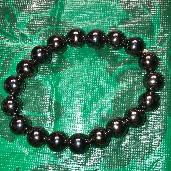 SET 3 stretch bracelets, faux pearls, white, silver gray, black  $12 - Picture 4 of 8